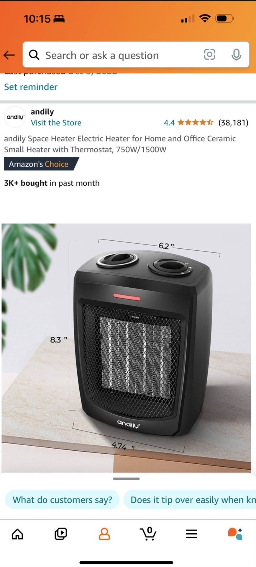 Space Heater For Home Or Office