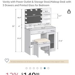 Vanity Desk With Mirror