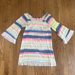 Lilly Pulitzer Size XS Getaway Cover Up Dress Cats Meow Stripe