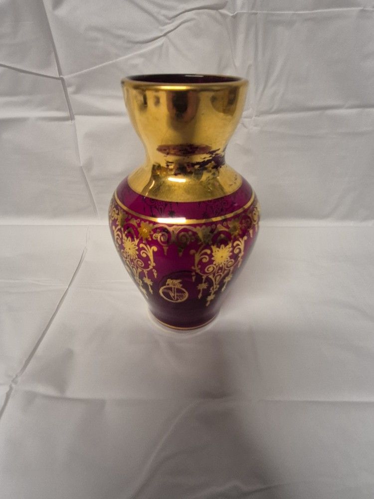 Murano Ruby Red Glass 5" Vase 