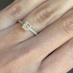 1.2 Ct Diamond Princess Cut Engagement Ring