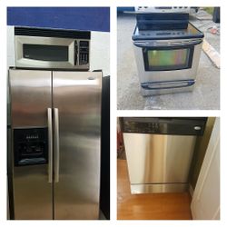 Refrigerator, stove, dishwasher and microwave