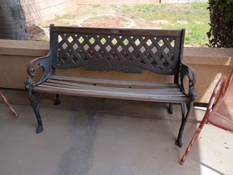 Rod iron bench