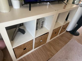 Two (2) IKEA Storage shelves white ($20 each)