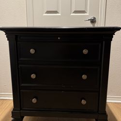 Coaster Wooden Nightstand | BLACK 3-Drawer