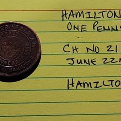 Hamilton,Ohio  One Cent Coin 