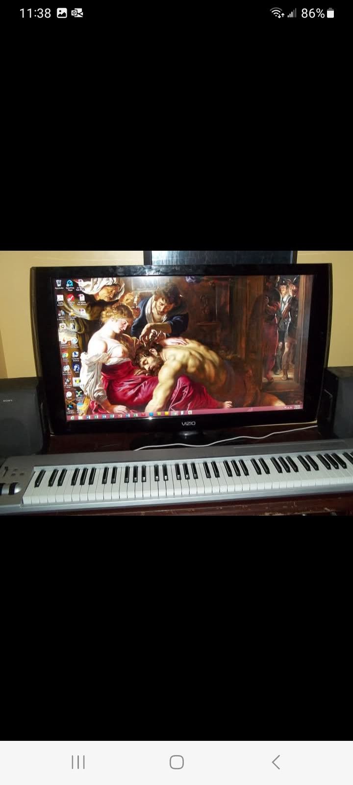 42" SAMSUNG 1080P TV WITH ROKU STICK AND REMOTES $125 FINAL PRICE