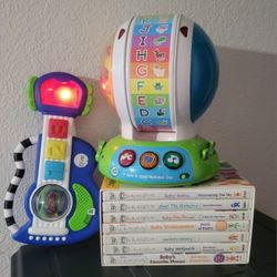 Baby Einstein DVD Collection, Baby Einstein  Guitar Toy and Leap Frog Spin & Sing ABC Zoo
