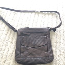 Genuine Leather Brown Crossbody Bag