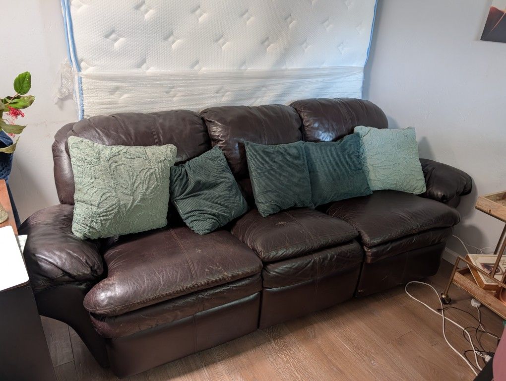 Reclining Leather Couch