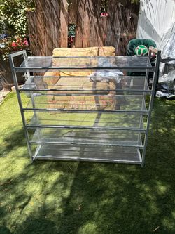 6-Tier Metal Mesh Shoe Rack