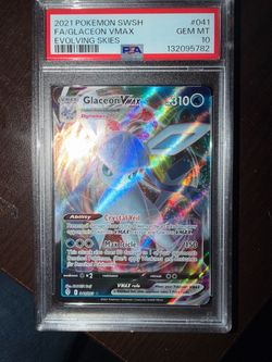 Glaceon VMAX Full Art PSA 10 Evolving Skies