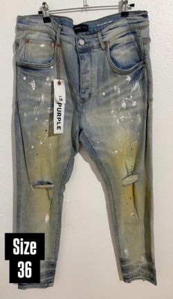 PURPLE BRAND PAINT SPLATTER DISTRESSED JEANS NEW COLLECTION