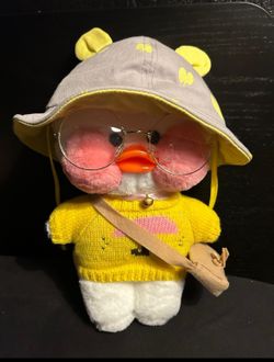 LALAFANFAN Cafe Mimi Adorable Plush Duck w/ Cute Rainy Day Outfit