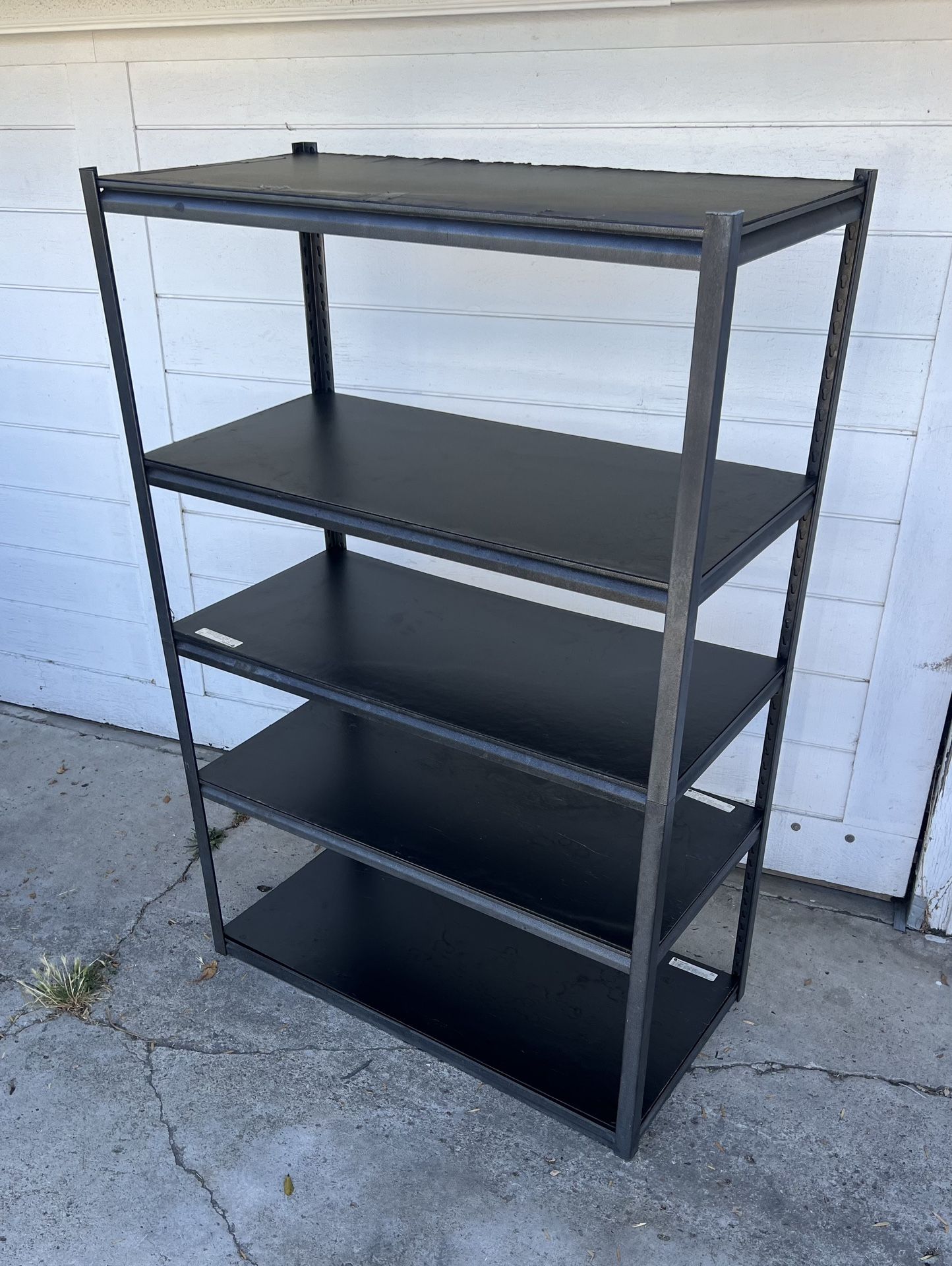 Whalen 5-Shelf Heavy Duty Steel Storage Rack Shelving Unit 48"W x 24"D x 72"H - Black 0008-A BAPRIN