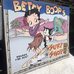 23 Year Old Vintage Betty Boop Tin Sign Metal Plaque Wall Hanging 