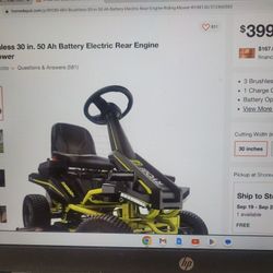 Ryobi Electric Yard Tractor / Mower / Mulcher