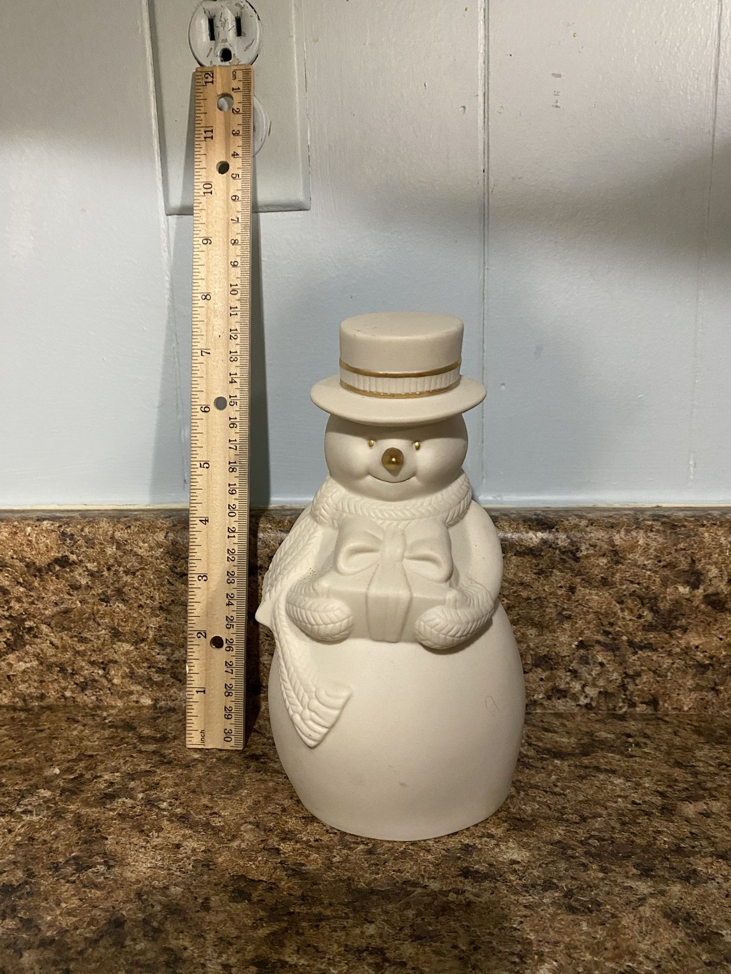Ceramic Snowman Figurine
