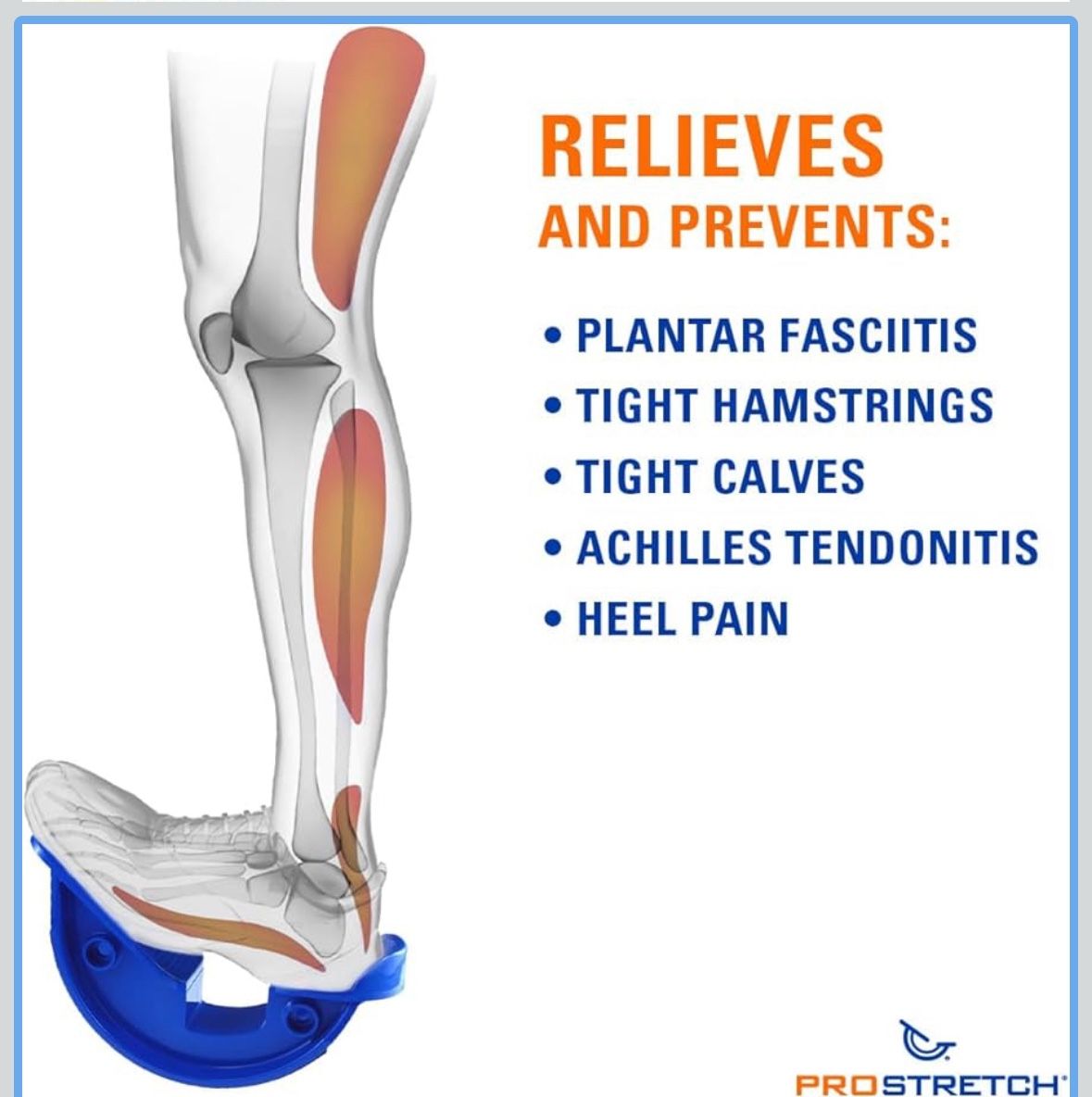 calf stretcher- relieves leg/back pain