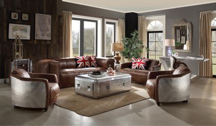 Top Grain Leather Sofa and Love Seat by Brancaster ACME
