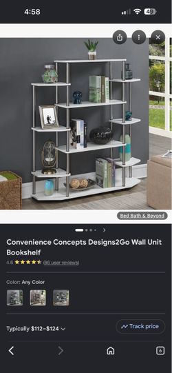 Convenience Concepts Design2Go Wall Unit Bookcase White