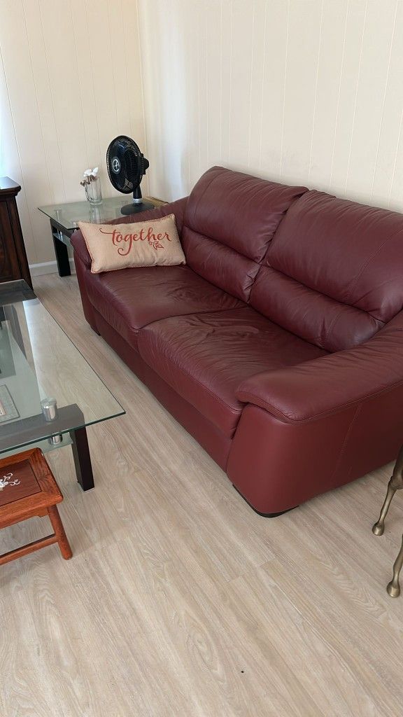 Leather Sofa And Love Seat