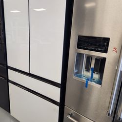 white five door refrigerator  