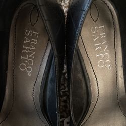 ~ Franco Sarto Black Quilty Kitten Heels ~