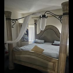 King bed Frame And Night Stand And Tv Stand Drawer 