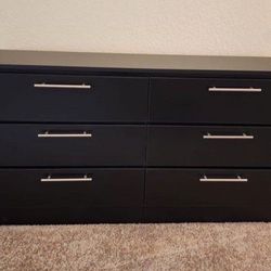Black 6 Drawer Dresser 