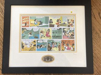 Disney Mickey Mouse Comics 1963 Framed pin Set