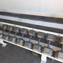 Cast Iron Hex Dumbbells 