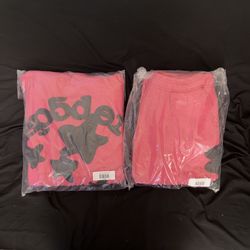 Pink Beluga Sp5der Sweatset Size Small