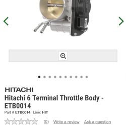 Electronic Throttlebody, Hitachi, Part Number Etb0014 Fits Infiniti, Nissan Altima, Nissan Marano, Pathfinder, Quest