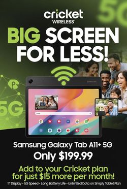 Samsung Galaxy Tab A11+ on Cricket Wireless