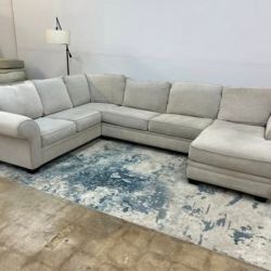 Ashley 3-Piece light gray sectional couch