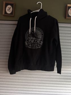 Black Raven Brewery Black Hoodie Size Medium