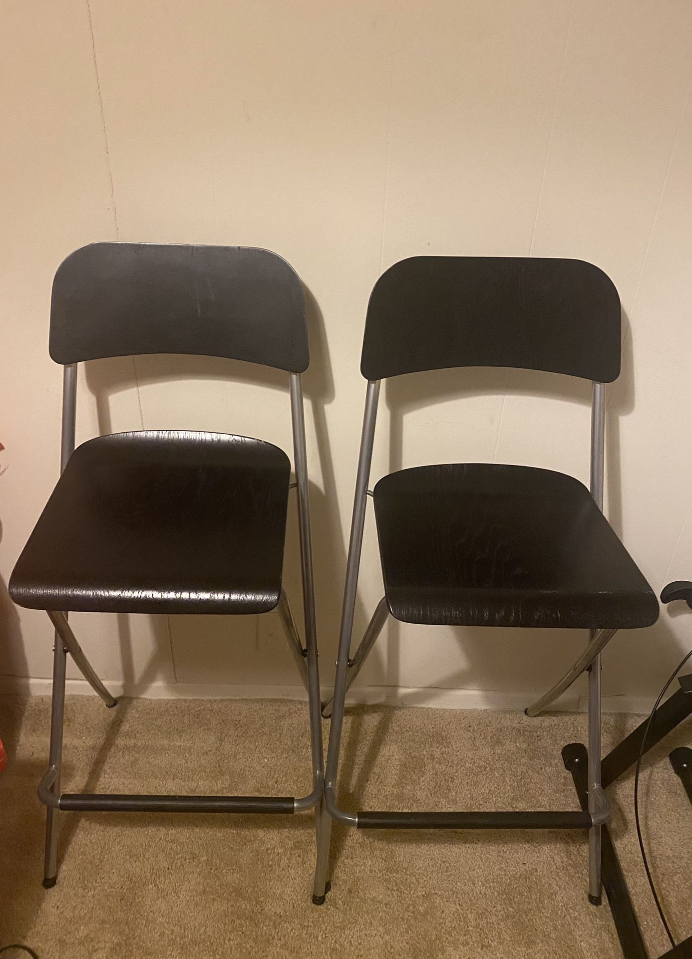 Black IKEA Bar Chairs (2)