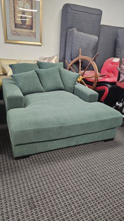 Sofá rectangular moderno de mediados de siglo con brazos cuadrados de 55 pulgadas de ancho y tejido de pana suave de poliéster en color verde de Luxe