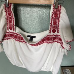 Forever 21 Embroidered Top 