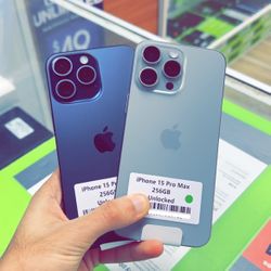 iPhone 15 Pro Max 256GB Unlocked - Verizon, T-Mobile, AT&T, Cricket, Metro!
