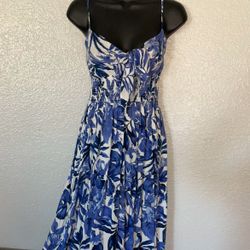 fresh blue floral sundress