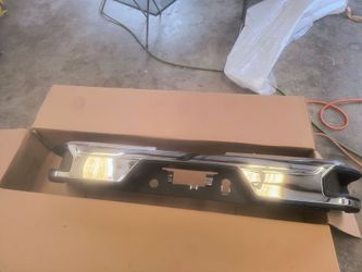 Rear chrome bumper assembly for 2014-2018
