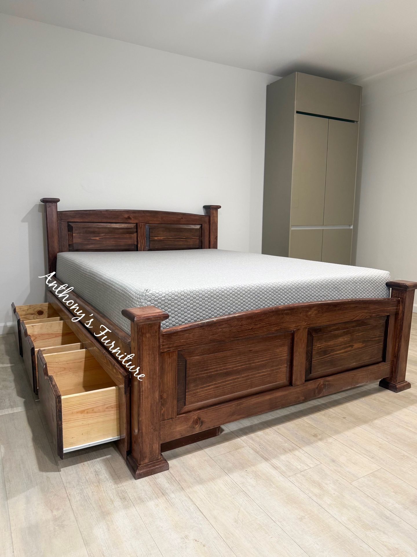 New Queen Bed With Drawers And Mattress