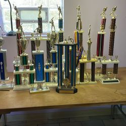 Over 40 Trophies,  Perfect For Mancave Decoration,,  BEST OFFER