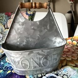 Galvanized, Metal Sink Sponge Holder