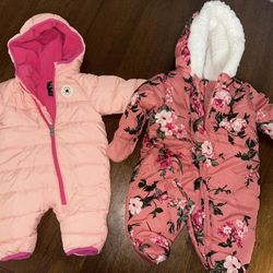 0-3 Month Baby Girl Snowsuits 