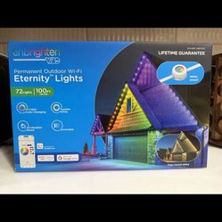 NEW Enbrighten Permanent Outdoor Wi-Fi Eternity Eave Lights 100ft Dimmable RGB+W