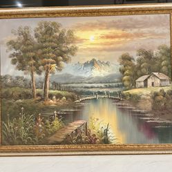 Large landscape oil painting