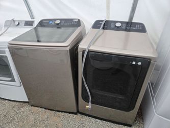 Samsung Washer And Dryer Set Electric Topload